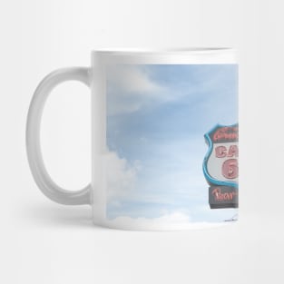 Route 66 sign for Cruisers Bar and Grill Mug